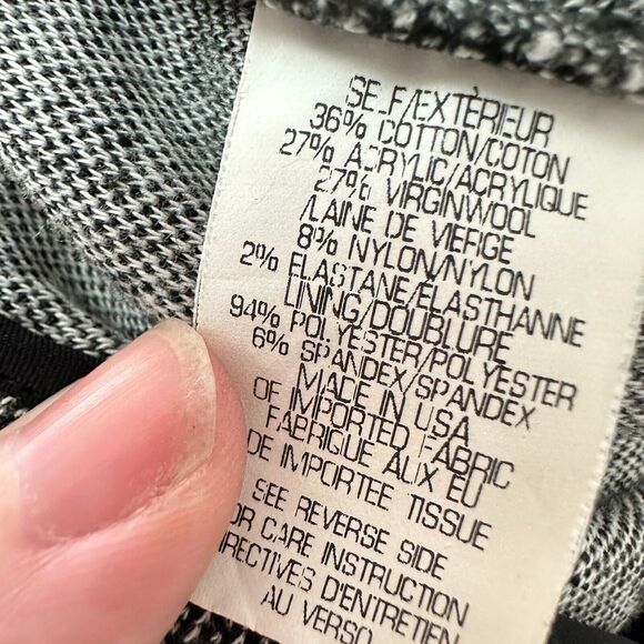 Theory Straight‎ Pencil Skirt Womens Size 2 Gray Wool Blend Back Zip - Picture 6 of 8